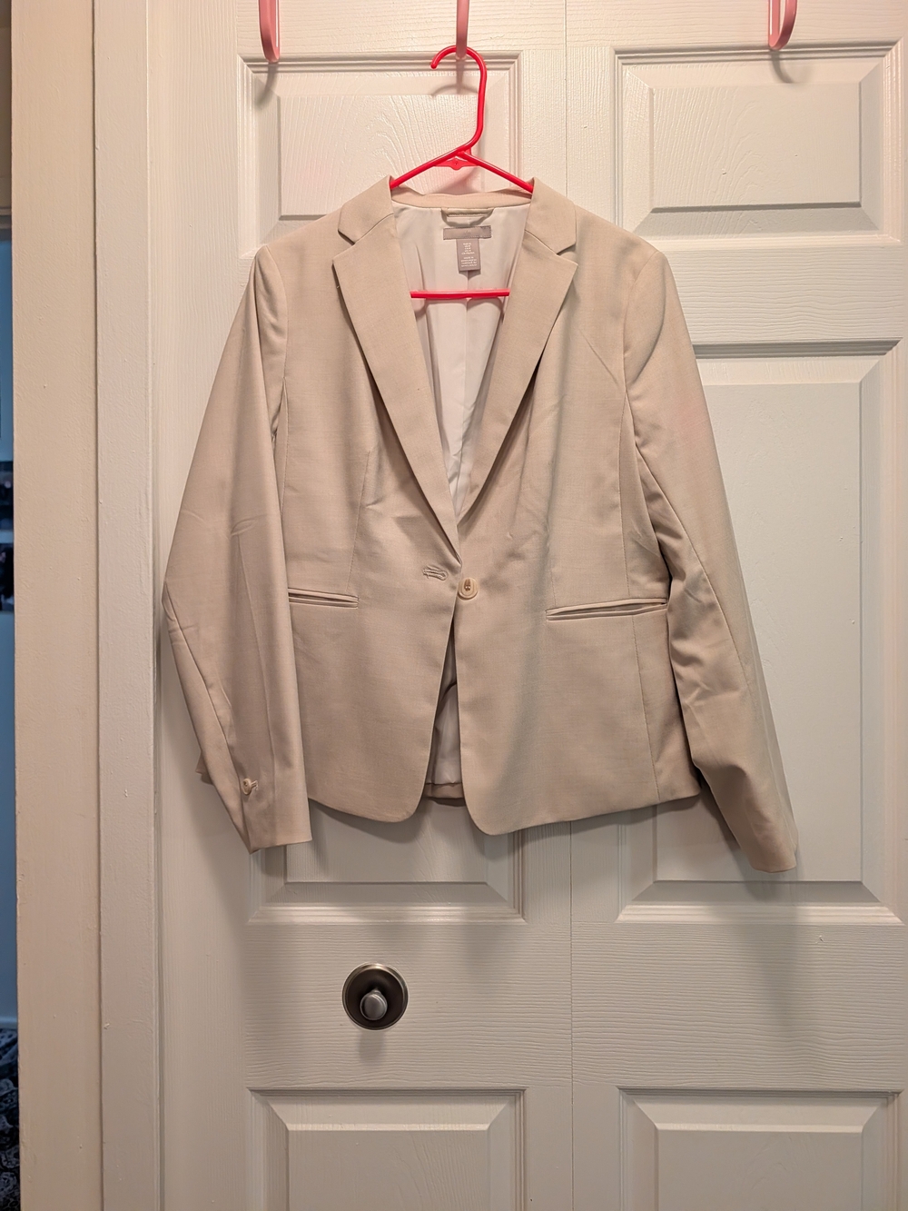 H&M Light Cream Single-Button Blazer